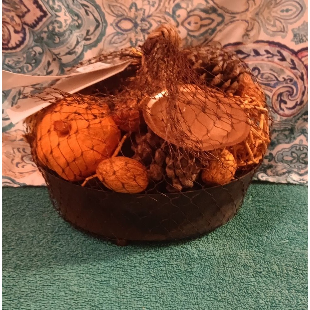 Fall Pumpkin Potpourri in Decorative Bowl